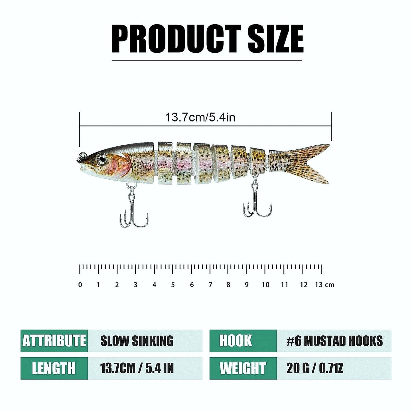 Bionic Bass Fishing Lure Multi Jointed Swimbait