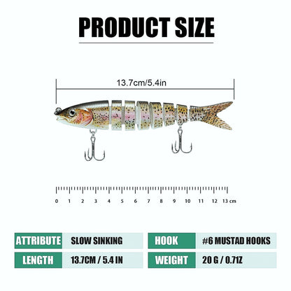 Bionic Bass Fishing Lure Multi Jointed Swimbait