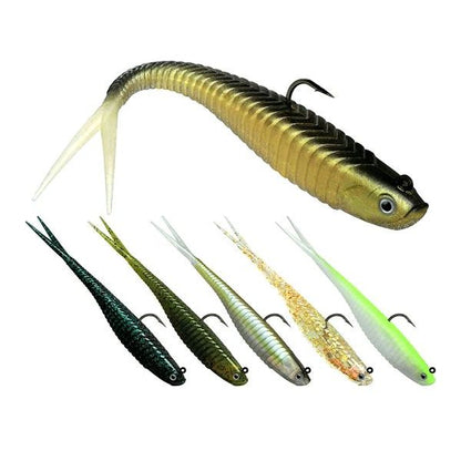 Split Paddle Tail Swimbait Fishing Lure for Bass