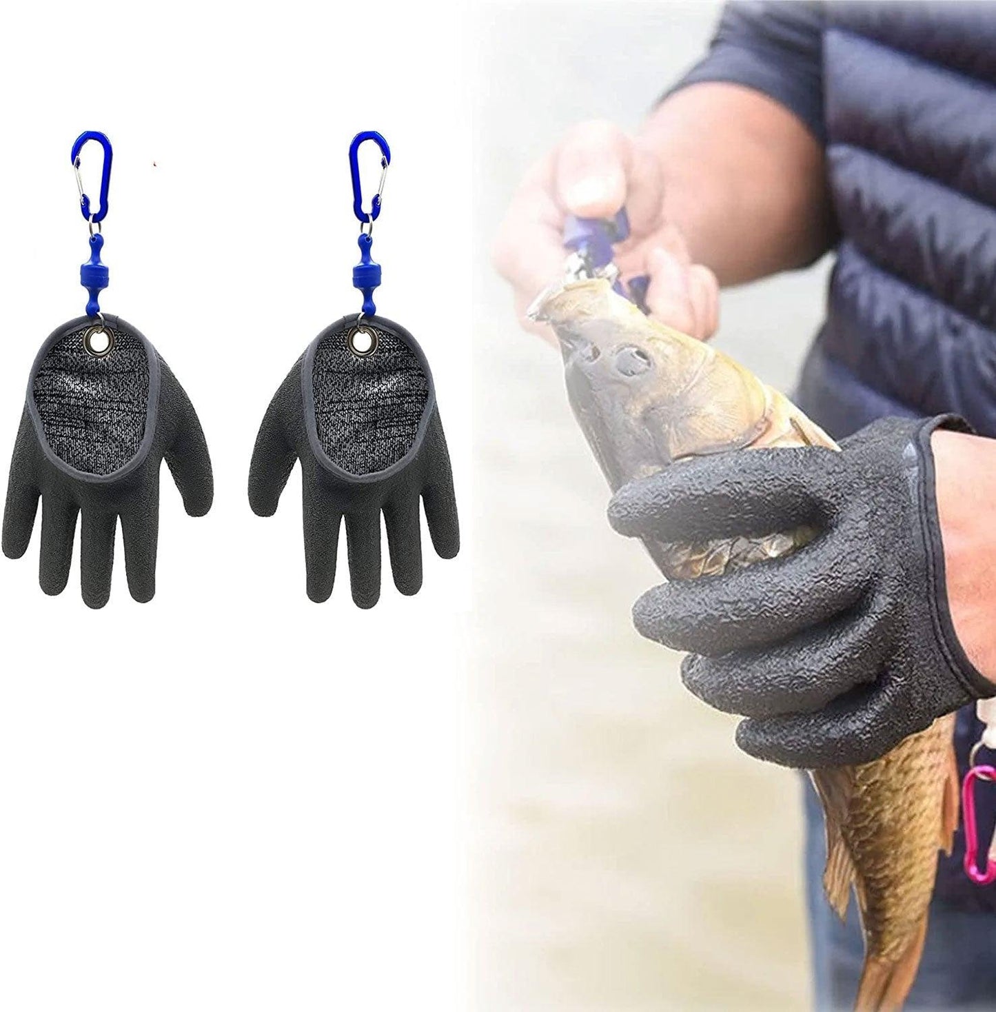 Fishing Glovee With Magnetic Hooks