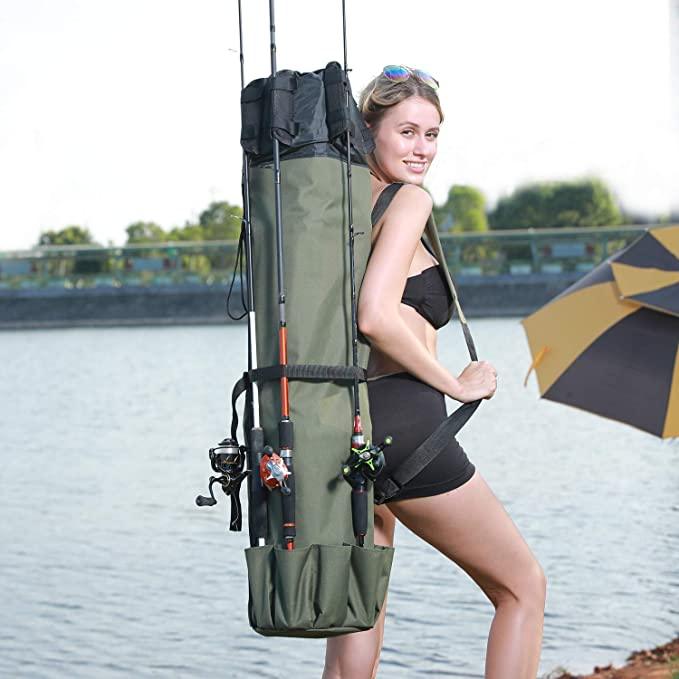 Fishing Rod Case Organizer Pole Storage Bag Fishing Rod and Reel Organizer for Travel
