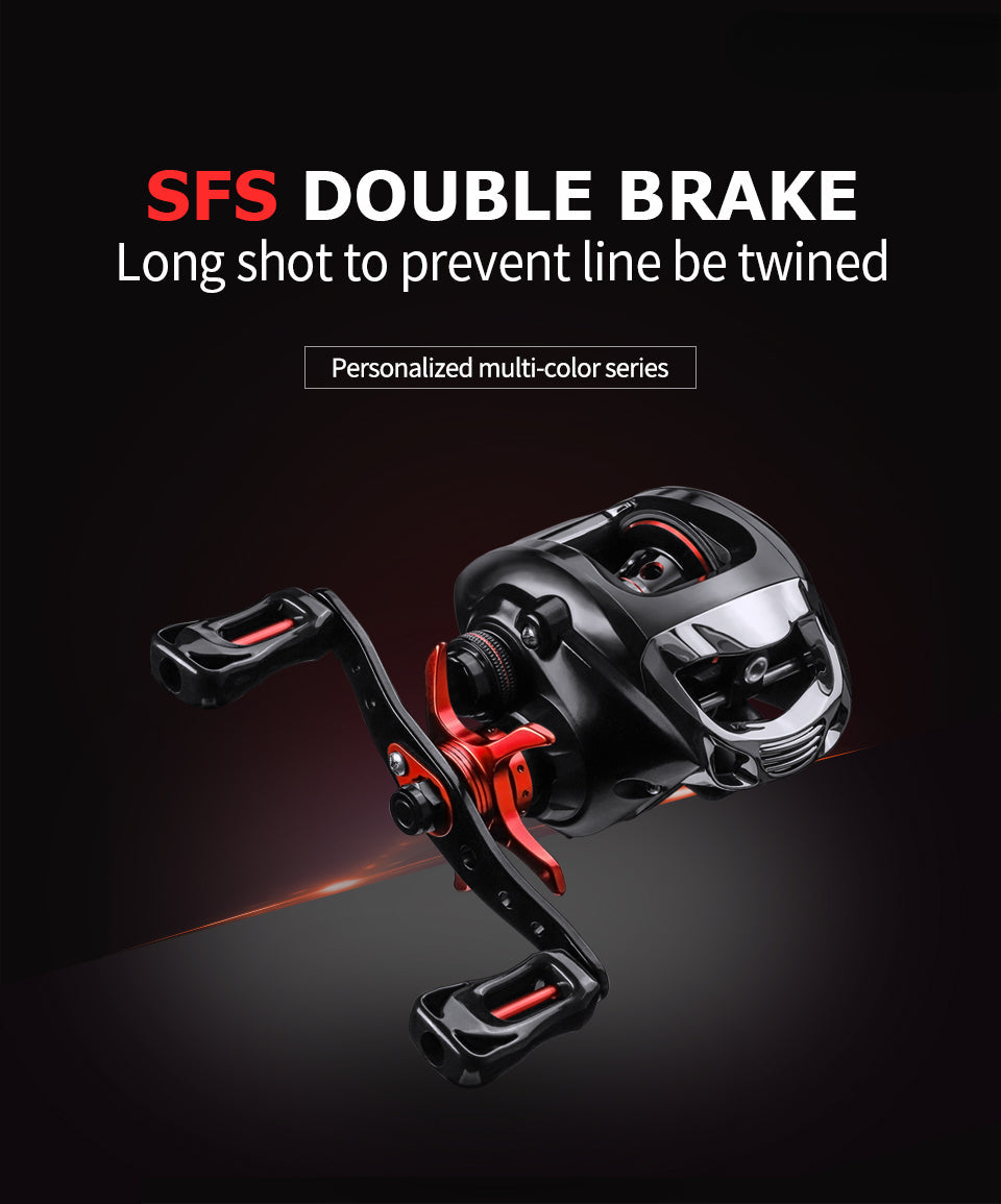 Fishinghub-Double Brake System Saltwater Reel High Speed Metal Fishing Reel