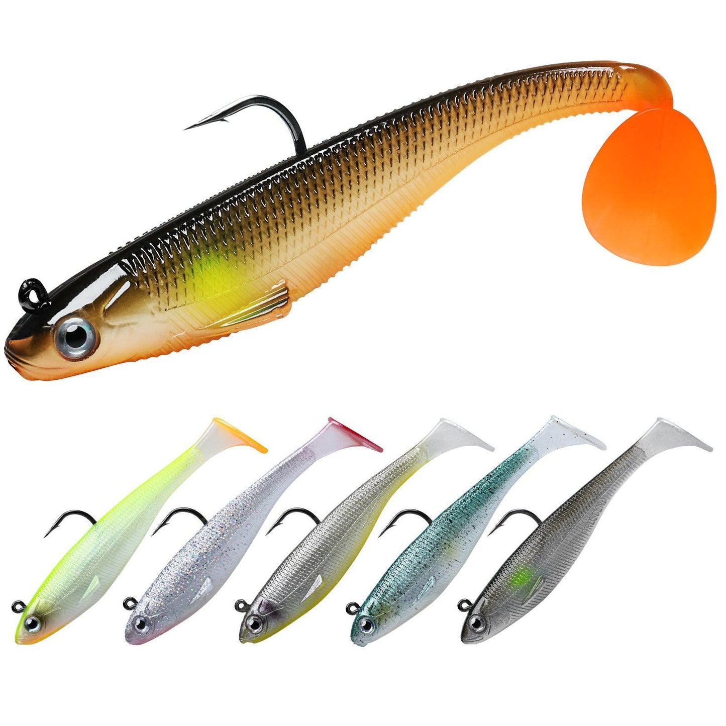 Shad Swimbait Paddle Tail Fishing Lure for Bass