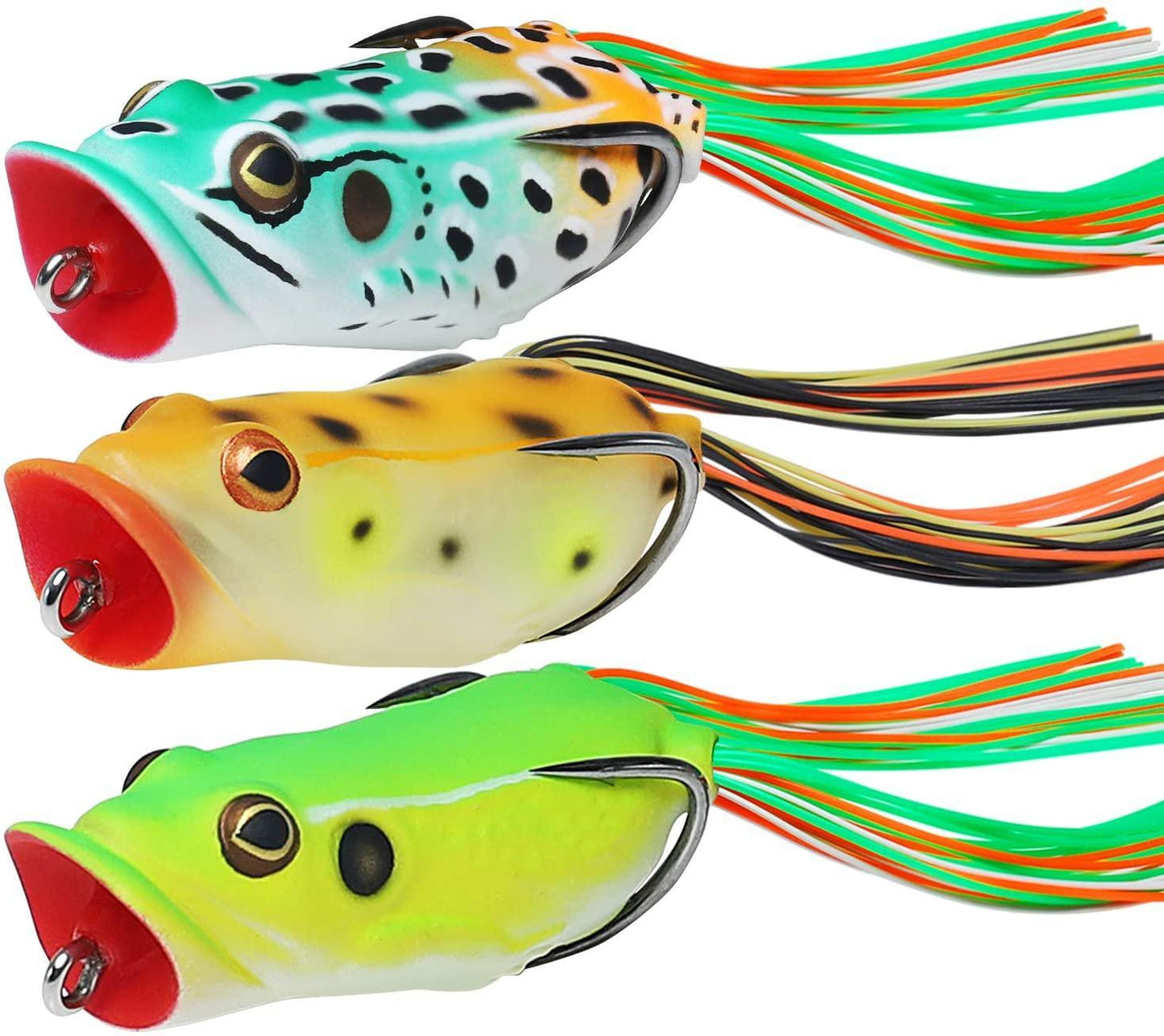 Topwater Popper Frog Lure with Skirt Tail